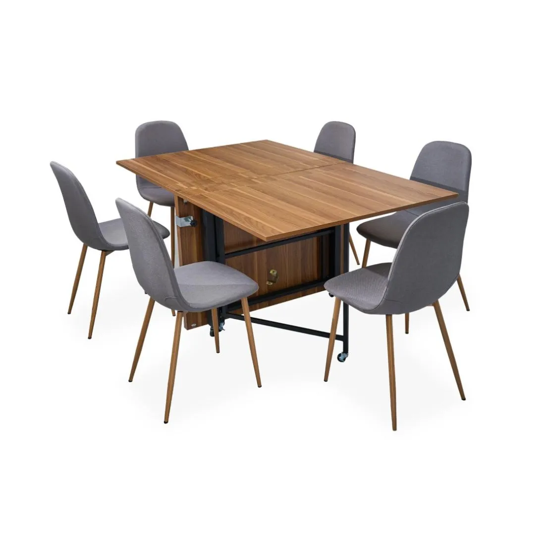 Table console extensible Nefertiti Bois noisette