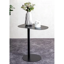 Table d'appoint design en métal noir
