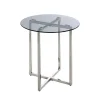 table d'appoint Structure en inox brillant