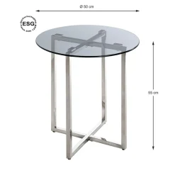 table d'appoint Structure en inox brillant