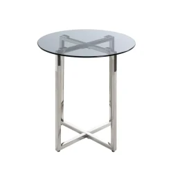 table d'appoint Structure en inox brillant
