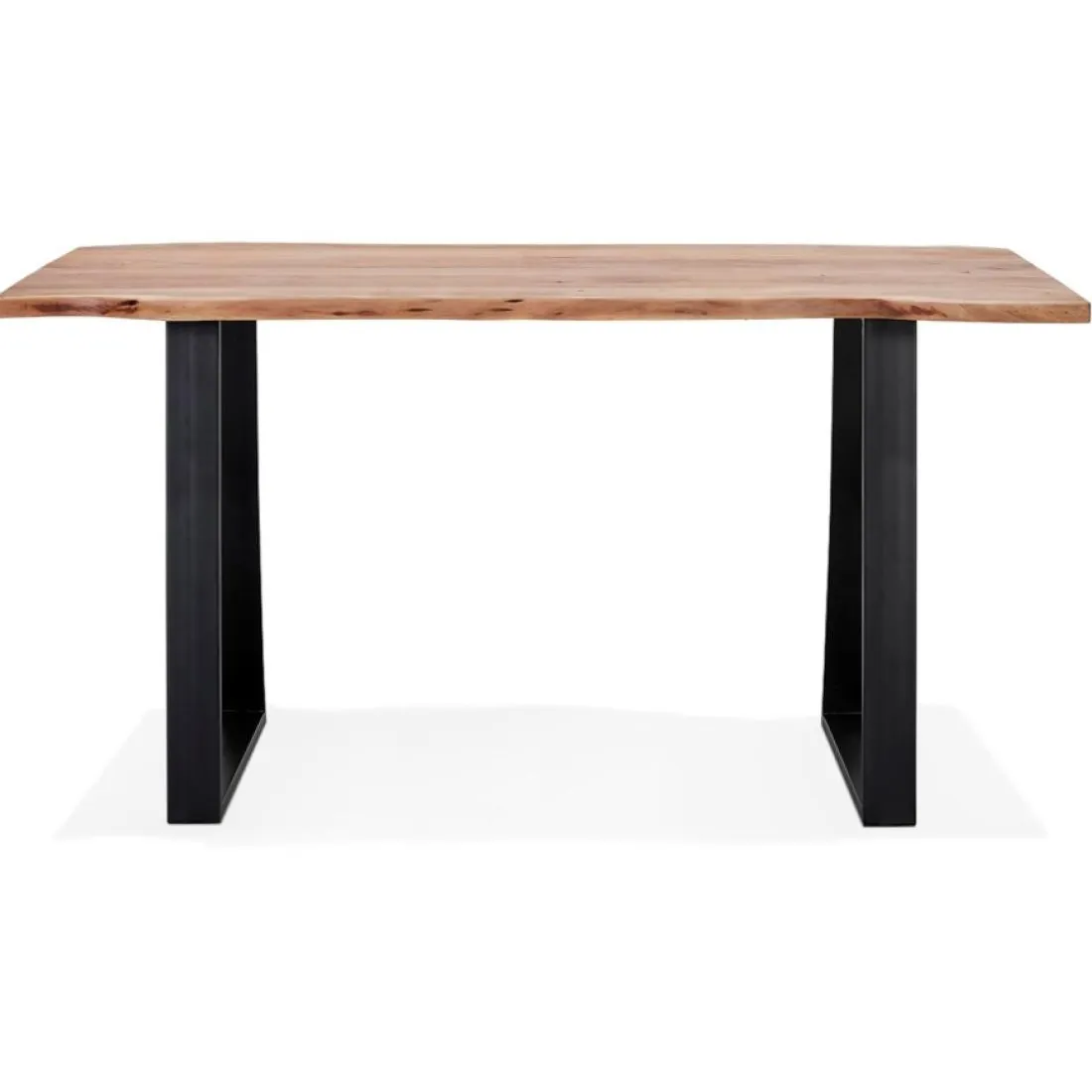 Table de bar haute 'RAFA' en bois massif et métal noir