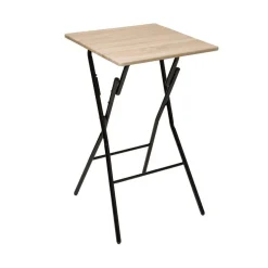 Table de bar pliante 2 places effet bois