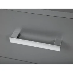 Table de Chevet 2 Tiroirs Gris Graphite ELENZIO