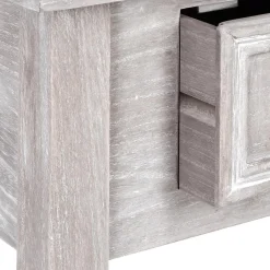 Table de chevet bois naturel blanc