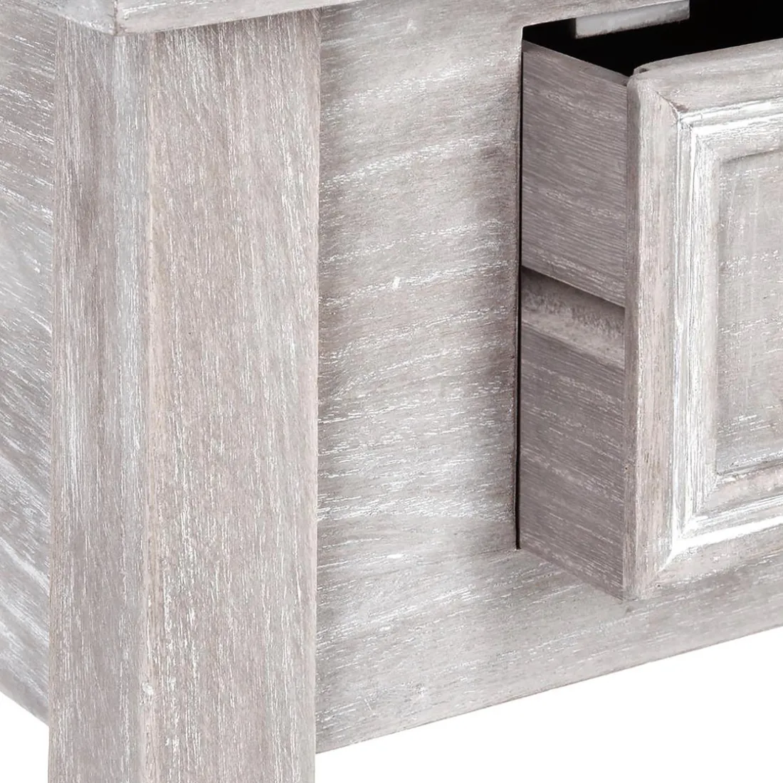 Table de chevet bois naturel blanc