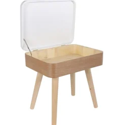 Table de Chevet Coffre Beige et Blanche SVOLDER