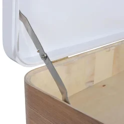 Table de Chevet Coffre Beige et Blanche SVOLDER