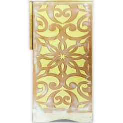 Table de chevet style oriental bois sculpté 1 porte Monbolyto Bois Jaune