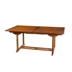 Table de jardin 8/10 personnes - rectangulaire extensible 180/240 x 100 cm en bois Teck huilé
