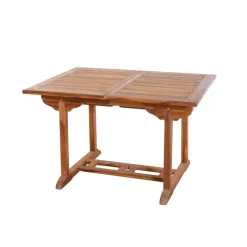 Table de jardin 4/6 personnes - rectangulaire extensible 120/180 x 90 cm en bois Teck huilé
