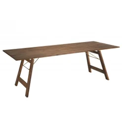 Table de jardin 6/8 personnes rectangulaire pliante 220x90 cm en bois Acacia