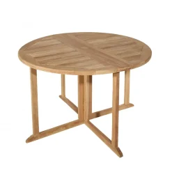 Table de jardin 4/5 personnes - à rabats papillon en bois Teck