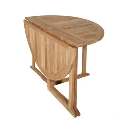 Table de jardin 4/5 personnes - à rabats papillon en bois Teck