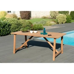 Table de jardin 6/8 personnes - SOHO 180 x 90 cm en bois Teck.