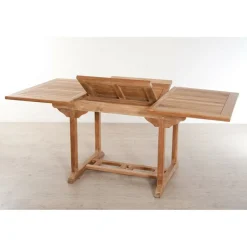 Table de jardin 4/6 personnes - rectangulaire extensible 120/180 x 90 cm en bois Teck