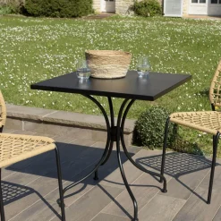 Table de jardin carrée 2 personnes VIANNEY