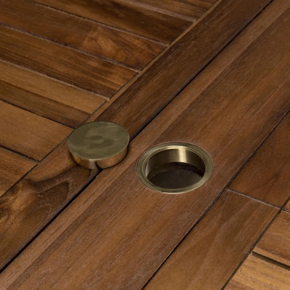 Table de jardin HANNA 10/12 personnes - ovale double extension 200/300 x 120 cm en bois teck huilé