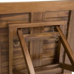 Table de jardin HANNA 2 personnes - carrée pliante 70 x 70 cm en bois teck huilé