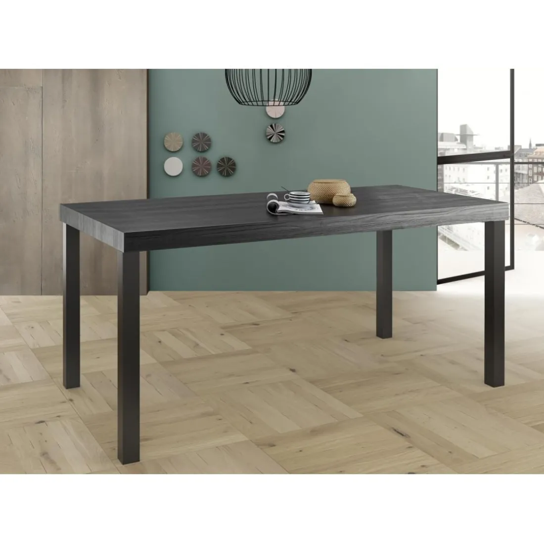 Table de repas pieds en metal