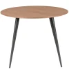 Table de Repas Ronde Ø 100 cm Bois Foncé et Pieds en Hêtre Noirs PIPOU