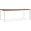 Table de réunion / à manger design 'XLINE' 200 en bois finition Noyer et structure blanche