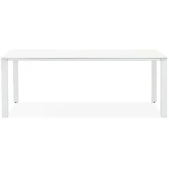 Table de réunion ou à manger design 'XLINE' en verre blanc