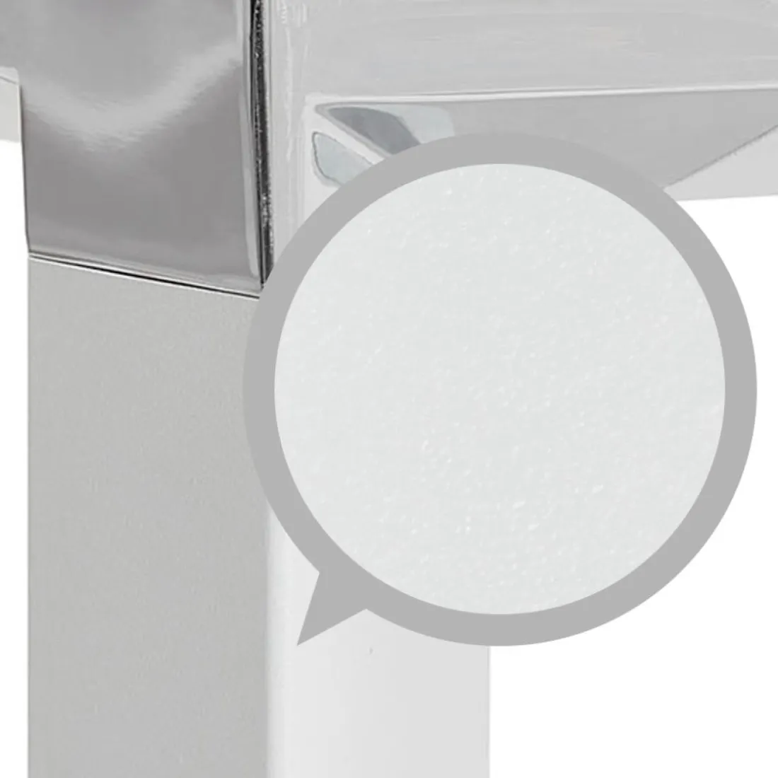 Table de réunion ou à manger design 'XLINE' en verre blanc