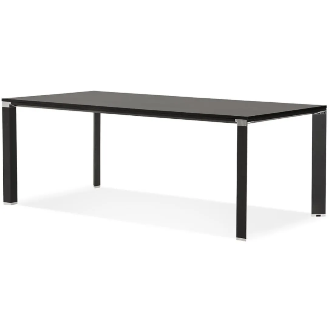 Table de réunion ou à manger design 'XLINE' en bois noir