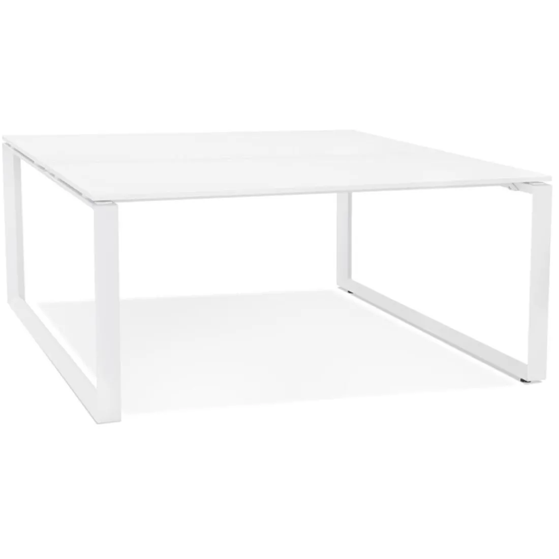 Table de réunion ou bureau bench 'BAKUS SQUARE' blanc