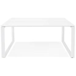 Table de réunion ou bureau bench 'BAKUS SQUARE' blanc