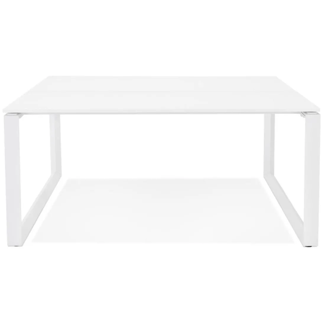 Table de réunion ou bureau bench 'BAKUS SQUARE' blanc