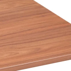 Table de réunion ou bureau bench 'AMADEUS SQUARE' en bois finition Noyer et métal noir