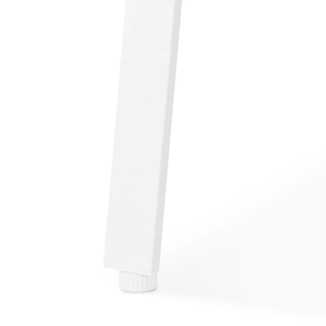 Table de réunion ou bureau bench 'AMADEUS SQUARE' en bois finition Noyer et métal blanc