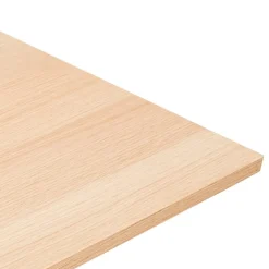 Table de réunion ou bureau bench en bois finition naturelle et métal noir