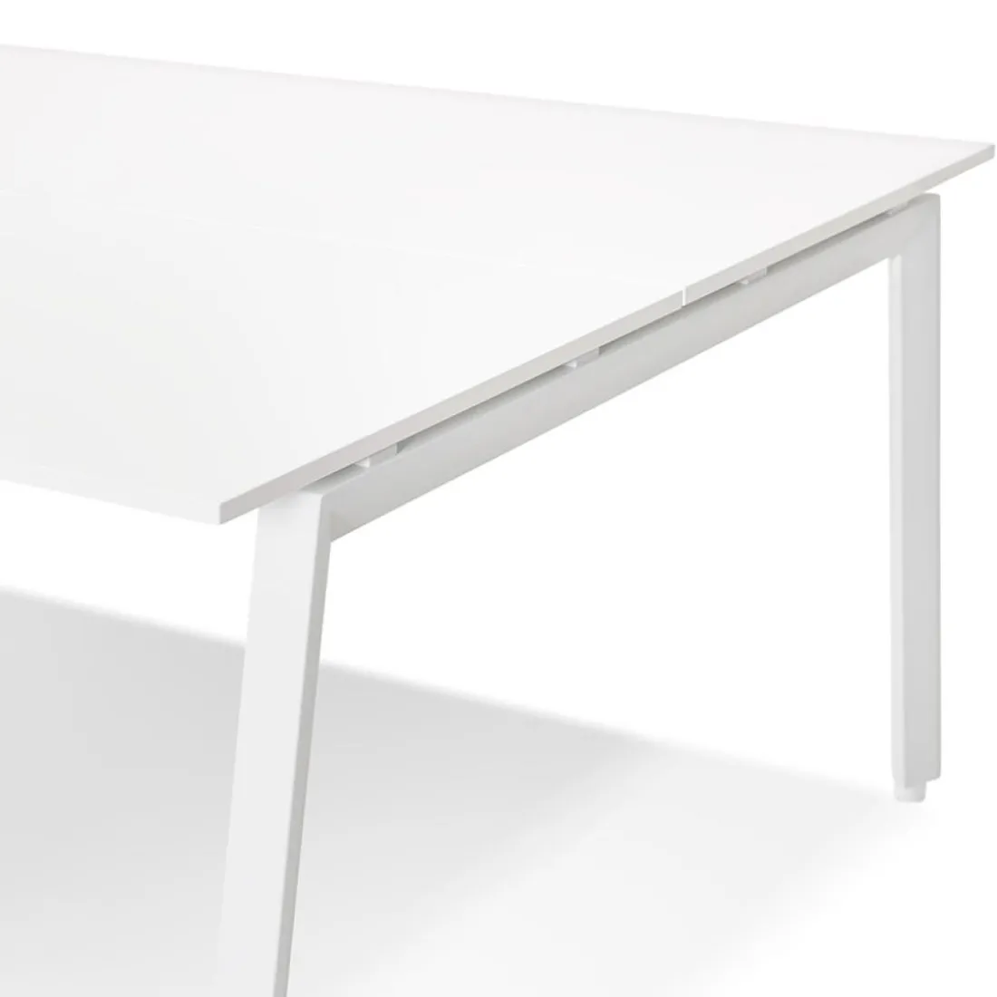 Table de réunion ou bureau bench 'AMADEUS SQUARE' blanc