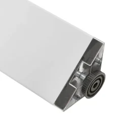 Table de réunion ou bureau bench en bois finition naturelle et métal blanc