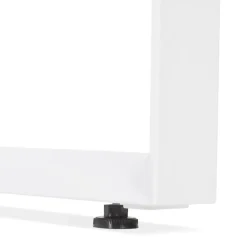 Table de réunion ou bureau bench 'BAKUS SQUARE' en bois finition naturelle et métal blanc