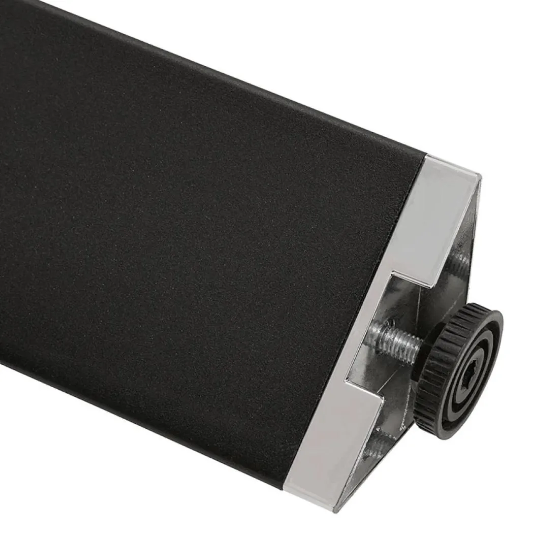 Table de réunion ou bureau bench 'XLINE SQUARE' en bois finition Noyer et métal noir