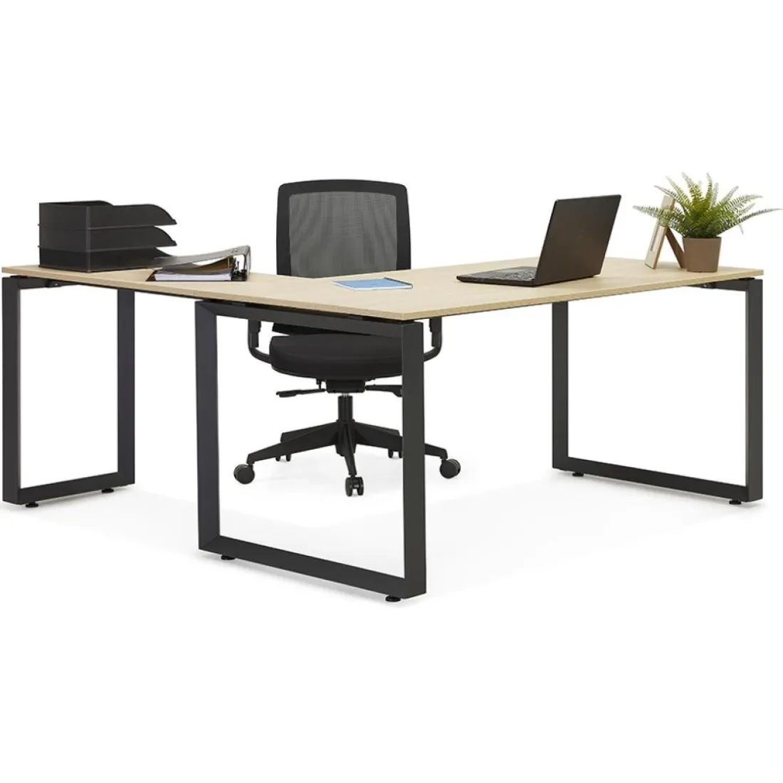 Table de réunion ou bureau bench 'BAKUS SQUARE' noir