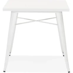 Table De Salle à Manger Blanche Design COLOC Style Industriel
