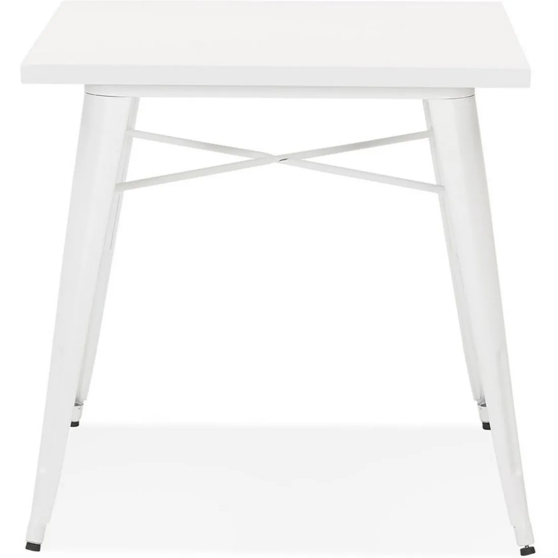 Table De Salle à Manger Blanche Design COLOC Style Industriel