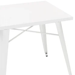 Table De Salle à Manger Blanche Design COLOC Style Industriel