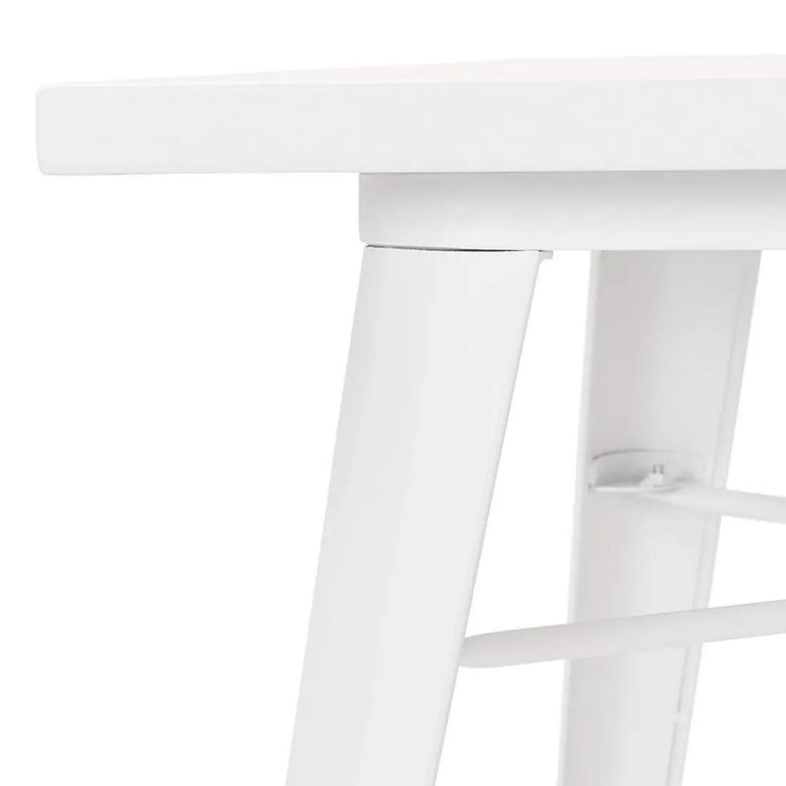 Table De Salle à Manger Blanche Design COLOC Style Industriel