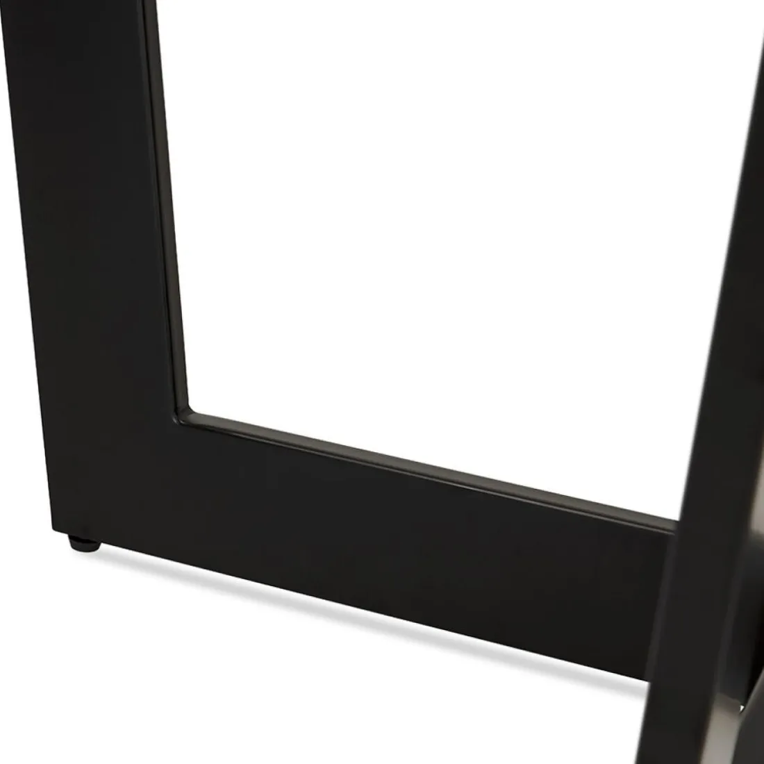 Table de salle à manger carrée 'ANITA' en bois et métal noir