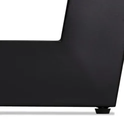 Table de salle à manger carrée 'ANITA' en bois et métal noir