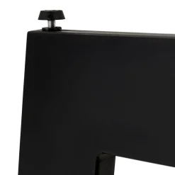 Table de salle à manger carrée 'ANITA' en bois et métal noir