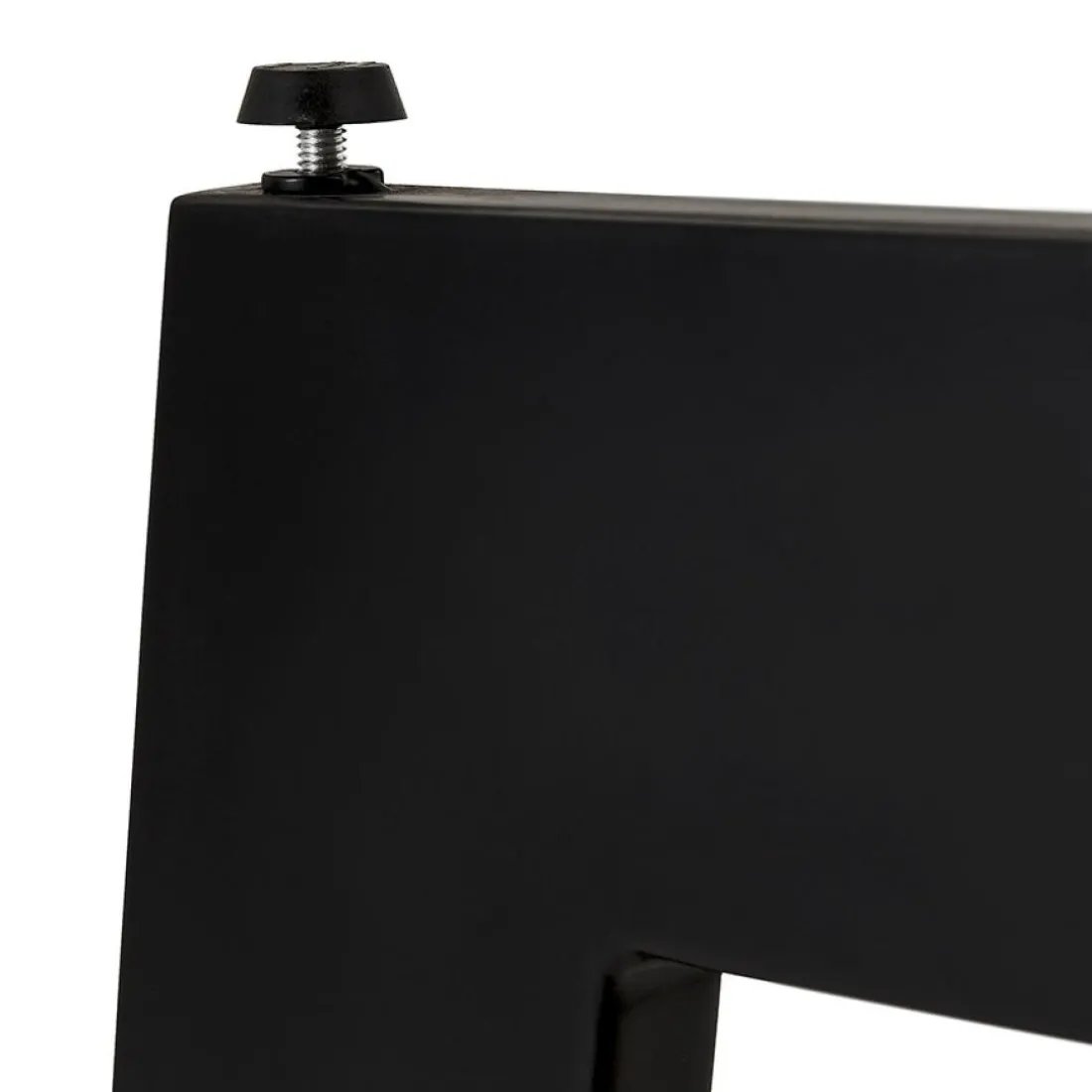 Table de salle à manger carrée 'ANITA' en bois et métal noir