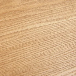 Table de salle à manger ronde 'LULU' en bois finition naturelle et métal noir