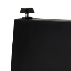 Table de salle à manger ronde en bois finition naturelle et métal noir